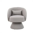 thumbnail image 2 of Furvclv Modern Swivel Accent Chair, Comfy Single Sofa Barrel Chair For Living Room, Upholstered Couch Chair With Backrest And Lumbar Pillow For Reading Room, 2 of 9