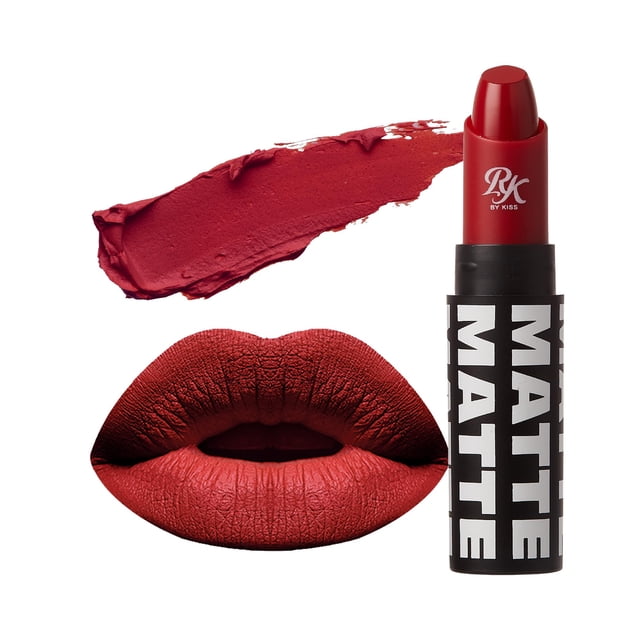 Kiss Ruby Kisses Lápiz labial mate Kiss Red 1 unidad
