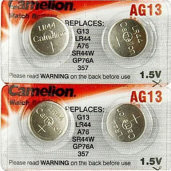 4 LR44/AG13 Alkaline Button Camelion Batteries