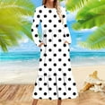 thumbnail image 2 of SEMPAI Summer Savings Plus Size Dresses Women Casual Dresses Long Sleeve Crew Neck Print Mid-Length Sundresses Active for Birthday Women's Plus Dresses Up to 60% Off, 2 of 5