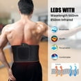 thumbnail image 3 of LED Red & Infrared Light Therapy Belt Device for Flexible Wearable Wrap Deep Therapy Pad with Timer for Back Shoulder Joints Muscle Device with 2 Wavelengths, 3 of 6