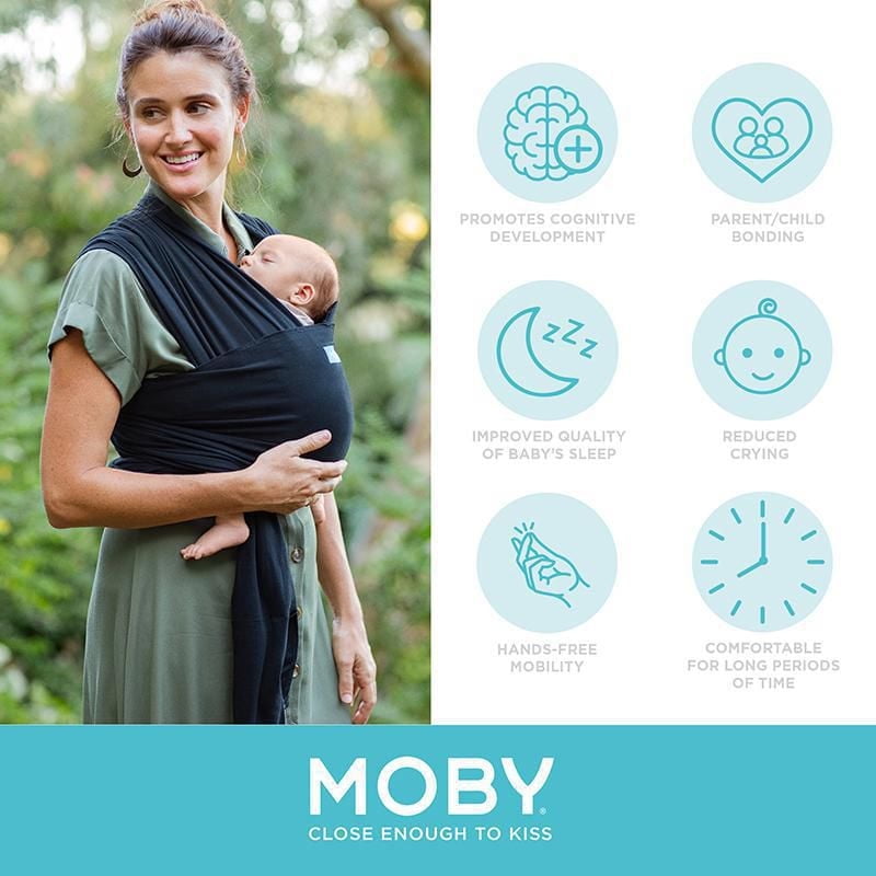 MOBY Wrap Baby Carrier - Evolution Wrap for Newborns & Infants - One size