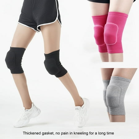 

LeKY 1 Pair Knee Protector Elastic Fabric Compression Thickened Knee Sports Gear Pad for Dance