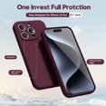 thumbnail image 3 of for iPhone 15 Pro Phone Case Liquid Silicone, Thin Slim Soft Rubber Gel TPU Plain Simple Cover for Women Girl Cute, Matte Solid Color,Burgundy Plum Wine, 3 of 14