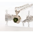 thumbnail image 2 of Natural Green Tourmaline Sterling Silver Flower Necklace NT225, 2 of 10