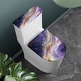 thumbnail image 3 of HELLHERO Purple-Gold Marble Texture Comfortable and Practical for Indoor Home Soft Toilet Seat Covers Adjustable Fits All Toilet Shapes Dust-Proof, 3 of 8