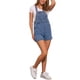 thumbnail image 2 of OVERALLS DE DENIM PARA MUJER ROPA REFINADA Con Tirantes Ajustables Casual Pantalones Cortos con Bolsillos XS Azul Cielo, 2 of 6