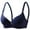 A_Dark Blue, variant on Womens Push Up Bra Wire Smoothing T-Shirt Seamless Adjustable Straps Push Up Thin Breast Support Back Closure Bra Red L