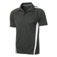 thumbnail image 5 of Yellow Rooster Mens PosiCharge Micro-Mesh Colorblock Polo Iron Grey/ White S, 5 of 8