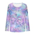 thumbnail image 5 of Elvqul Tops for Women Long Sleeve Shirts Crewneck Christmas Ladies Tops Printed, 5 of 5