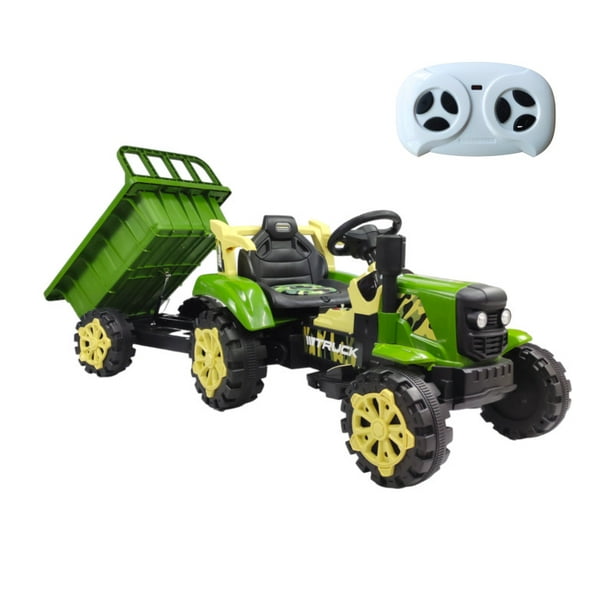 Montable Eléctrico The Baby Shop Tractor de 6v con Remolque y