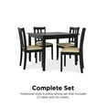 DHP Redmond 5Piece Traditional Dining Set, Black/Beige