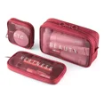 thumbnail image 1 of Jeeyee-estuches De Maquillaje Bolsa Cosmetiquera Mujer Set 3 Neceser Para Bordó, 1 of 8