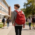 thumbnail image 6 of Btomtd Casual Student Backpack, Outdoor Trendy Shoulder Bag, Large Capacity Ultralight Travel Daypack Back to School, Red, 6 of 6