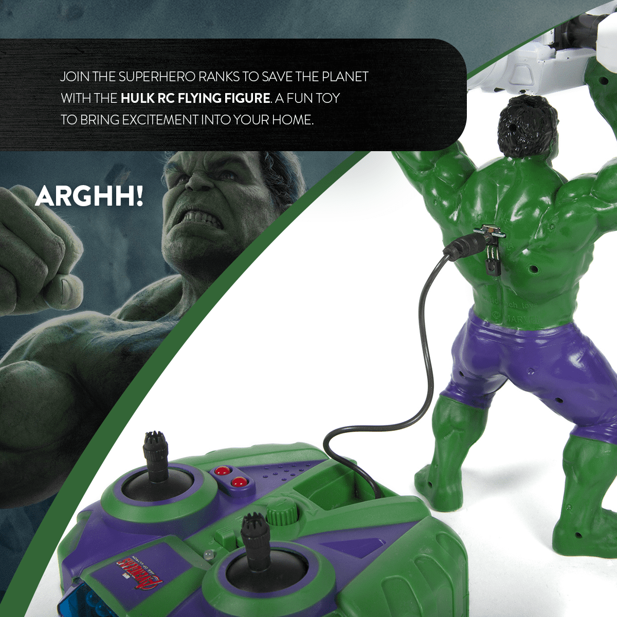 Marvel Avengers Hulk Flying Helicopter Figure; Children Aged 8+