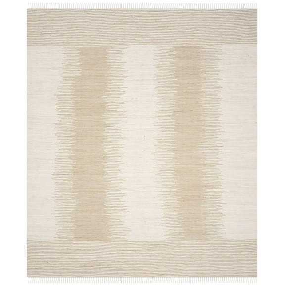 SAFAVIEH Montauk Rowina Abstract Cotton Area Rug, Beige, 5' x 7'