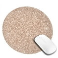 thumbnail image 2 of Disketp Beige Sparkling Glitter Small Mouse Pad 7.9x7.9 Inches,Washable Round Mousepad For Office Laptop Computer,Non-Slip Rubber Base Mouse Pads For Wireless Mouse, 2 of 8