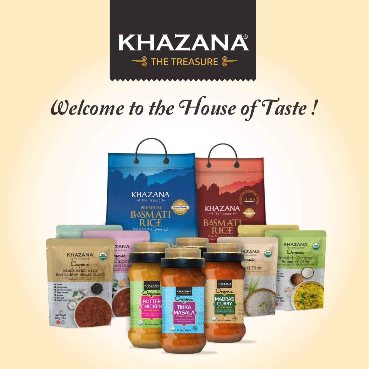 (Pack Of 6) Khazana Lentil Yellow Chickpea Ready To Eat 10 Oz