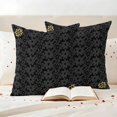 thumbnail image 3 of Flowers Pillow Covers 2 Pack Spring Black Yellow Daisy Floral Black Pillowcase Waterproof Outdoor Throw Pillow Cover for Patio Garden Square Cushion 20”x20”, 3 of 9