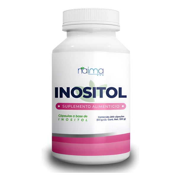 NAIMA Inositol, 200 Cápsulas | Suplemento Alimenticio 100% Puro| Ingredientes Naturales, Sin Aditivos | Equilibrio Hormonal y Bienestar Emocional Mujeres
