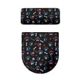 thumbnail image 5 of HELLHERO Colored Paw Print Patterns 2 Piece Set Toilet Lid Covers Set Fits All Toilet Shapes Elastic Fabric, Soft, Bathroom Home, 5 of 8
