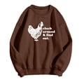 thumbnail image 3 of Huaizzzy Haut à Imprimé Lettres et Poulet pour Femmes, Chandail à Col Rond Décontracté, Chandails en Molleton Confortables à Fermeture Éclair, Veste Contrastée à Fermeture Éclair Complète, Veste Habillée à Capuche Zippée pour Femmes, Vestes Graphiques, 3 of 3