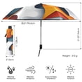 thumbnail image 3 of FORMRS Travel Umbrella Folding Auto Open Close Windproof Rain UV Protection, Abstract Wavy, 3 of 8