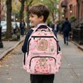 thumbnail image 4 of Jeiento Boba Capybara Girls Kids School Backpack 8-12 Years Old 17 Inch Large Capacity Water-Resistant Polyester Bookbag for Elementary School, Travel and Hiking, 4 of 7
