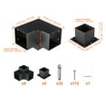 thumbnail image 6 of KFFKFF Pergola Support Kit 6''x6''(Inner Dimensions 5.6x5.6), Set of 8 Sturdy 3-Way Corner Brackets for Woodworking, DIY Post Foundation Kit, Simplified Assembly for Wooden Beams in Gazebos, 6 of 9