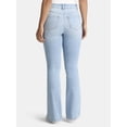 thumbnail image 3 of Time and Tru Women's High Rise Flare Jeans, 32" Inseam, Sizes 2-22, 3 of 5