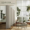 thumbnail image 6 of Room Divider Privacy Screen, 6 ft. Tall Extra Wide Foldable Panel Partition Wall Divider, Double Hinged Room and Folding Privacy Screens Beige, 6 of 7