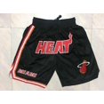 thumbnail image 1 of Miami Heat Retro Embroidered Zipper Pocket Shorts Basketball Pants Embroidered Shorts, 1 of 2