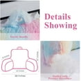 thumbnail image 6 of Reading Pillow for Bed - Faux Fur Backrest Pillow with Arms, Reading & Bed Rest Pillows Rainbow Colors, Fluffy Sit Up Pillow, Study Pillow for Kid, Tween, Teens & Adult Girls, 6 of 17