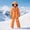 Orange, variant on Kids Boys Girls 2 Piece Ski Suit Waterproof Windproof Hooded Thick Snow Jacket and Bib Snow Pants Set Warm Snowsuit