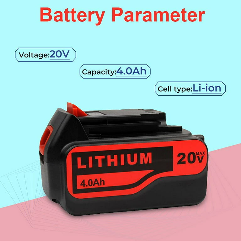 2PACK 20V For Black and Decker LBXR20 20 Volt MAX Lithium LB20 LBX20 Battery  USA