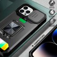 thumbnail image 6 of Design for iPhone 14 Pro Max Phone Case with Screen Protector Card Holder Stand Kickstand Heavy Duty Slim Shockproof Hybrid Rugged Drop Protective Cover for Women Men Girls 6.7 inch Black, 6 of 8