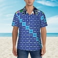 thumbnail image 5 of Uemuo Multiplication Table Printed Regular Fit Short Sleeve Casual Hawaiian Shirt for Men,Aloha shirt,Tropical shirt,Floral print shirt,Vacation Beach shirt-3X-Large, 5 of 9