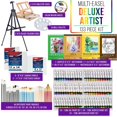 thumbnail image 2 of U.S. Art Supply 133-Piece Deluxe Ultimate Artist Painting Set with Aluminum and Wood Easels, 72 Paint Colors, 24 Acrylic, 24 Oil, 24 Watercolor, 8 Canvases, 44 Brushes, 4 Painting & Sketch Pads & More, 2 of 6