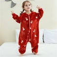thumbnail image 3 of WIBACKER 6M-6Y Baby Warm Flannel Sleeping Bag, Christmas Sleepsuit, Kids Toddler Boys Girls Double Zipper Wearable Sleep Sack - Snowman, 3 of 10