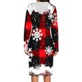thumbnail image 4 of TIMIFIS Robe Chandail à Capuche Longue Décontractée pour Femme, Robe de Noël Laide, Robe à Capuche Légère à Manches Longues avec Poche, 4 of 6