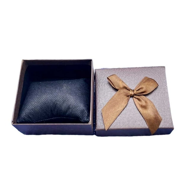 Qarigey Cajas de joyería de papel con lazo, almacenamiento de paquetes, caja de transporte, collares, pendientes, brazaletes, organizador, embalaje, Ropa, zapatos y accesorios Miscelánea Marrón Qarigey AP017568-03