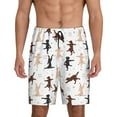 thumbnail image 1 of Balery Yoga Labrador Retriever Pantalones cortos de pijama de punto de algodón para hombre con cinturilla y bolsillos-3X-Large, 1 of 6