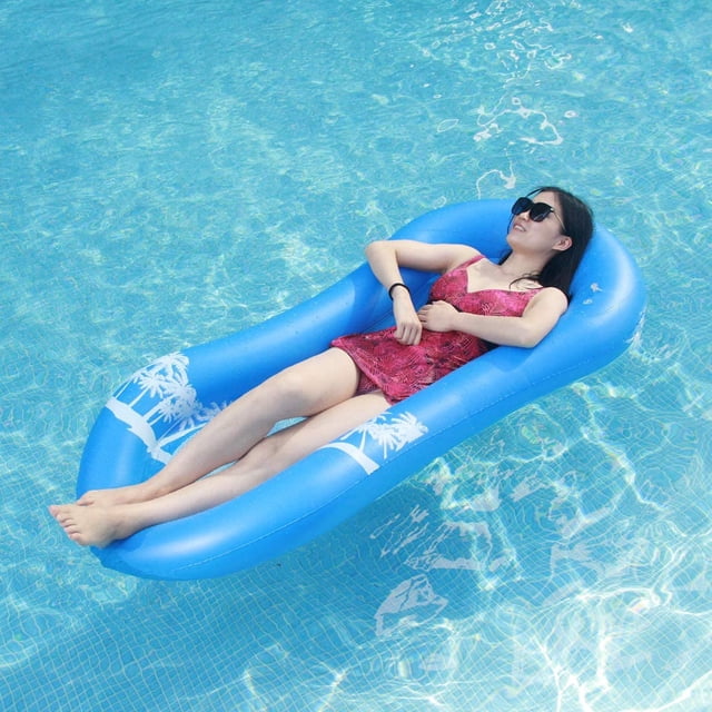 Matelas Flottant pour Adulte, Hamac d'Eau Lounge avec Porte-Gobelet