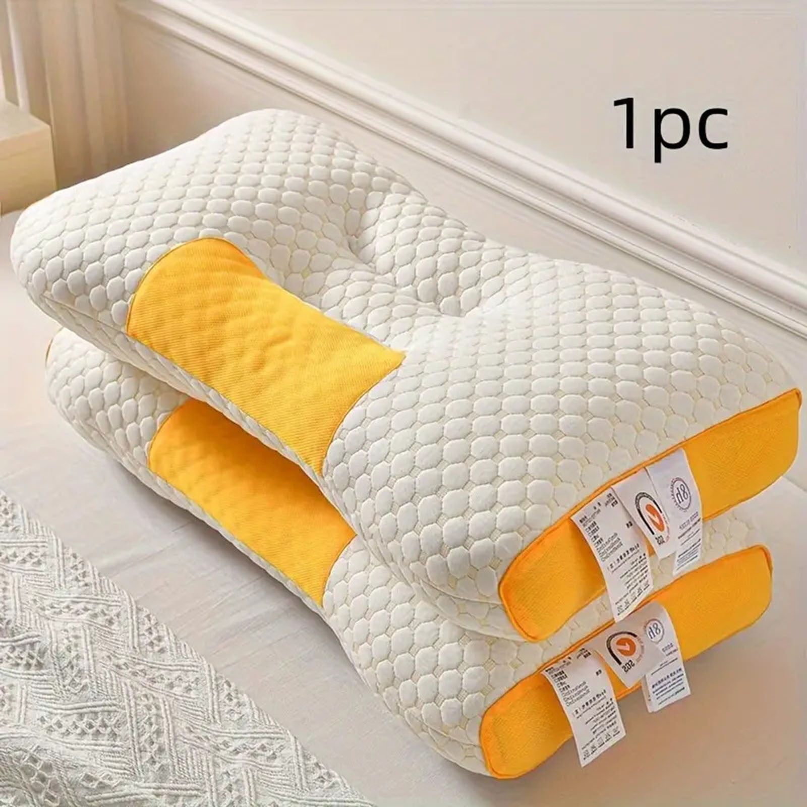 PALIFEUR Pillow for Neck Pain Relief, Soft And Non Collapsing Pillows, Protects Cervical Neck Pillow, Ergonomic Pillow, Side Sleeper Pillow for Bed Sofa