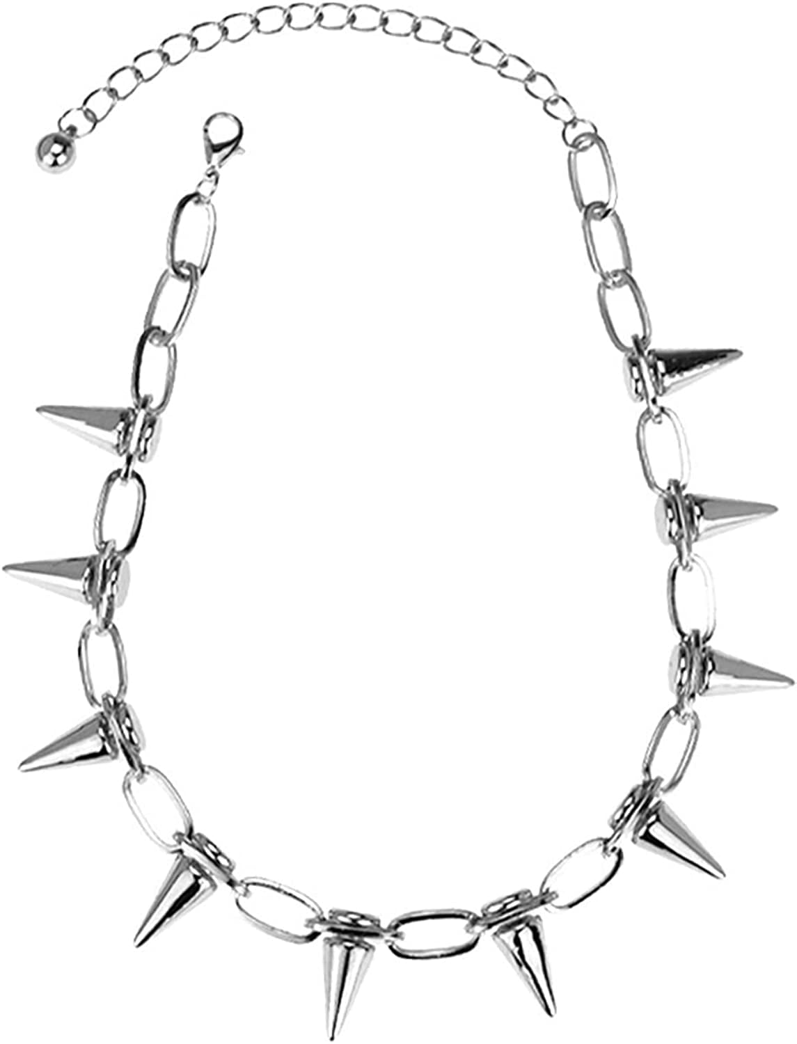 Punk Spiked Chokers Necklaces Gothic Rivet Spike Collar Necklace Chunky