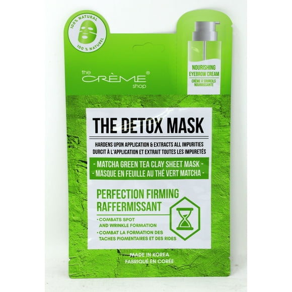 The Creme Shop Detox Mask Matcha Green Tea Clay Sheet Mask 1 Count