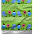 thumbnail image 1 of Soimoi Green Rayon Fabric Monster Cartoon Print Sewing Fabric Yard 56 Inch Wide, 1 of 3