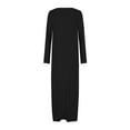 thumbnail image 5 of Winter Christmas Nightgowns for Women Long Sleepshirts Casual Loose Comfy Crewneck Full Length Pajama Dress, 5 of 6