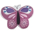 thumbnail image 3 of Sapphire Home 3pc Twin Size Kids Girls Teens Comforter Set w/Sham & Decorative Toy Pillow, Floral Butterfly Print Pink Lilac Girls Kids Comforter Bedding Set, Twin 3pc Comforter Floral Pink, 3 of 3