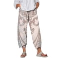 thumbnail image 2 of Styesk Pantalon pour Femmes Dames Été Confortable Ample Jambes Larges Mode Capris Imprimés, 2 of 5